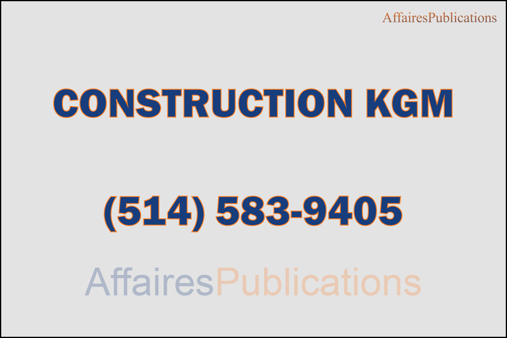 CONSTRUCTION KGM