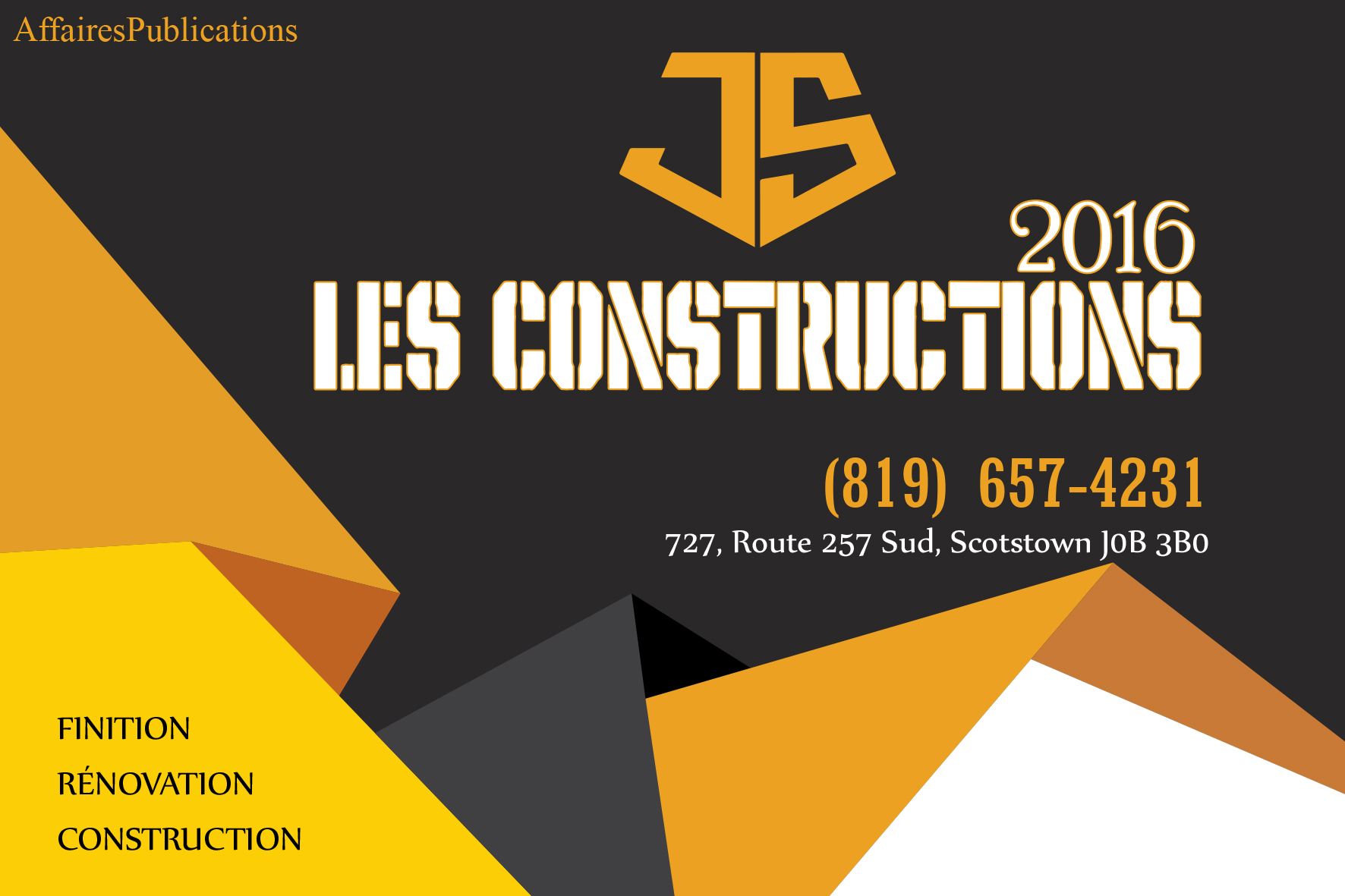 LES CONSTRUCTIONS JS 2016