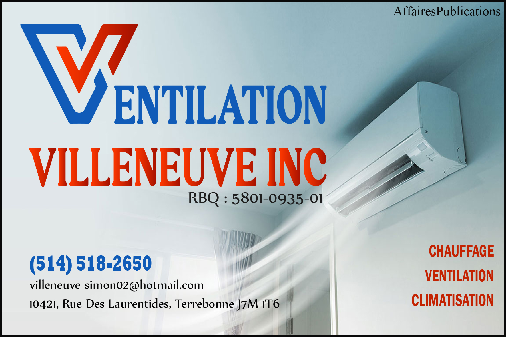 VENTILATION VILLENEUVE INC