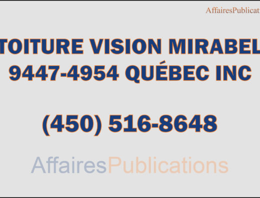 TOITURE VISION  MIRABEL <br/> 9447-4954 QUÉBEC INC