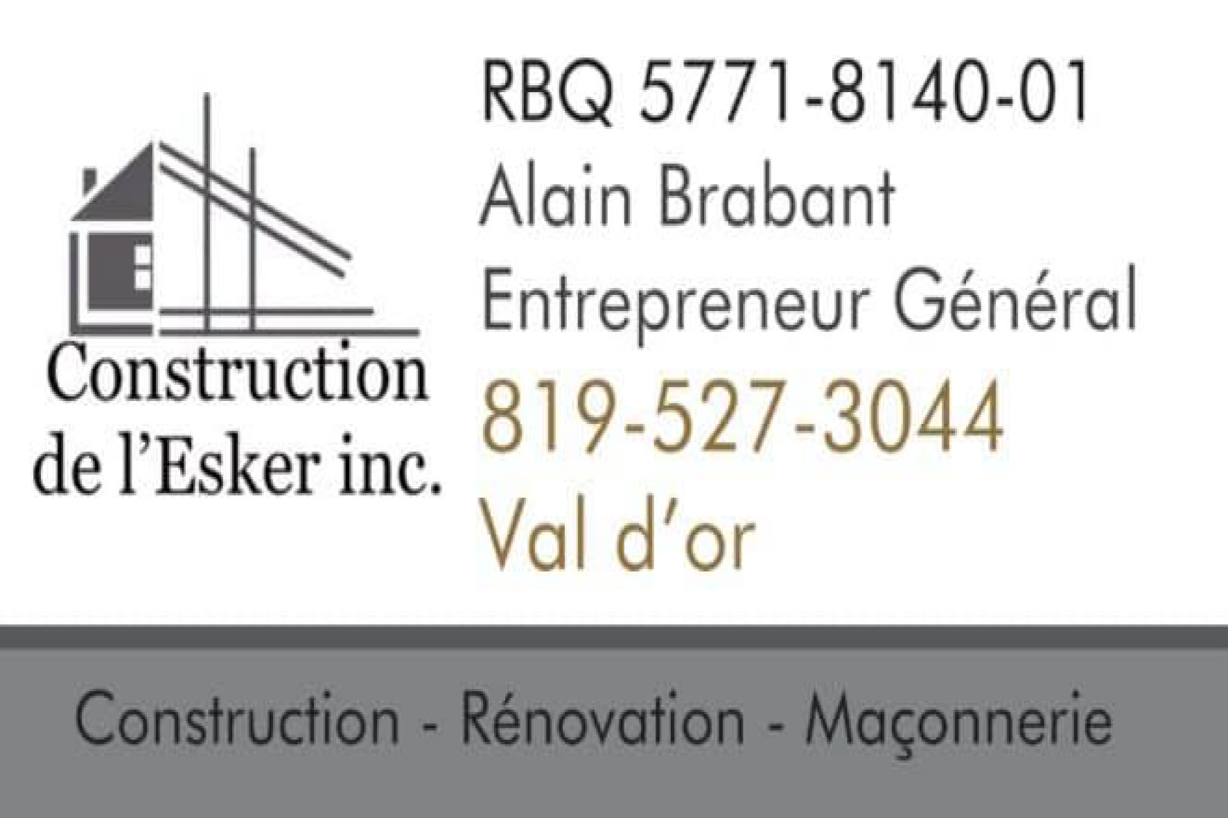 CONSTRUCTION DE L&rsquo;ESKER INC