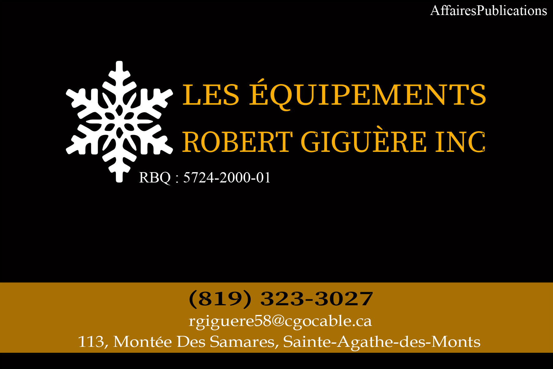 LES ÉQUIPEMENTS ROBERT GIGUÈRE INC
