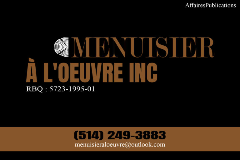 MENUISIER À L&rsquo;OEUVRE INC