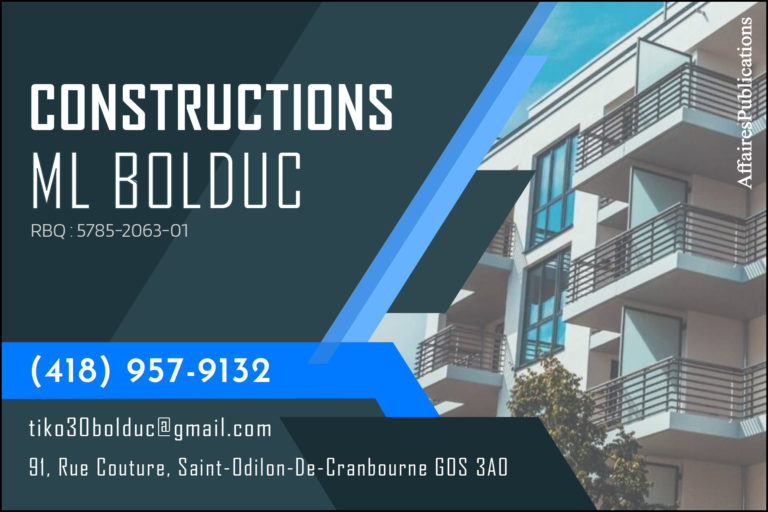 CONSTRUCTIONS ML BOLDUC