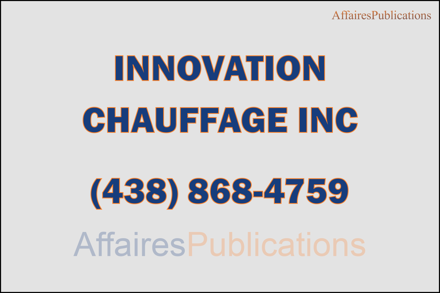 INNOVATION CHAUFFAGE INC