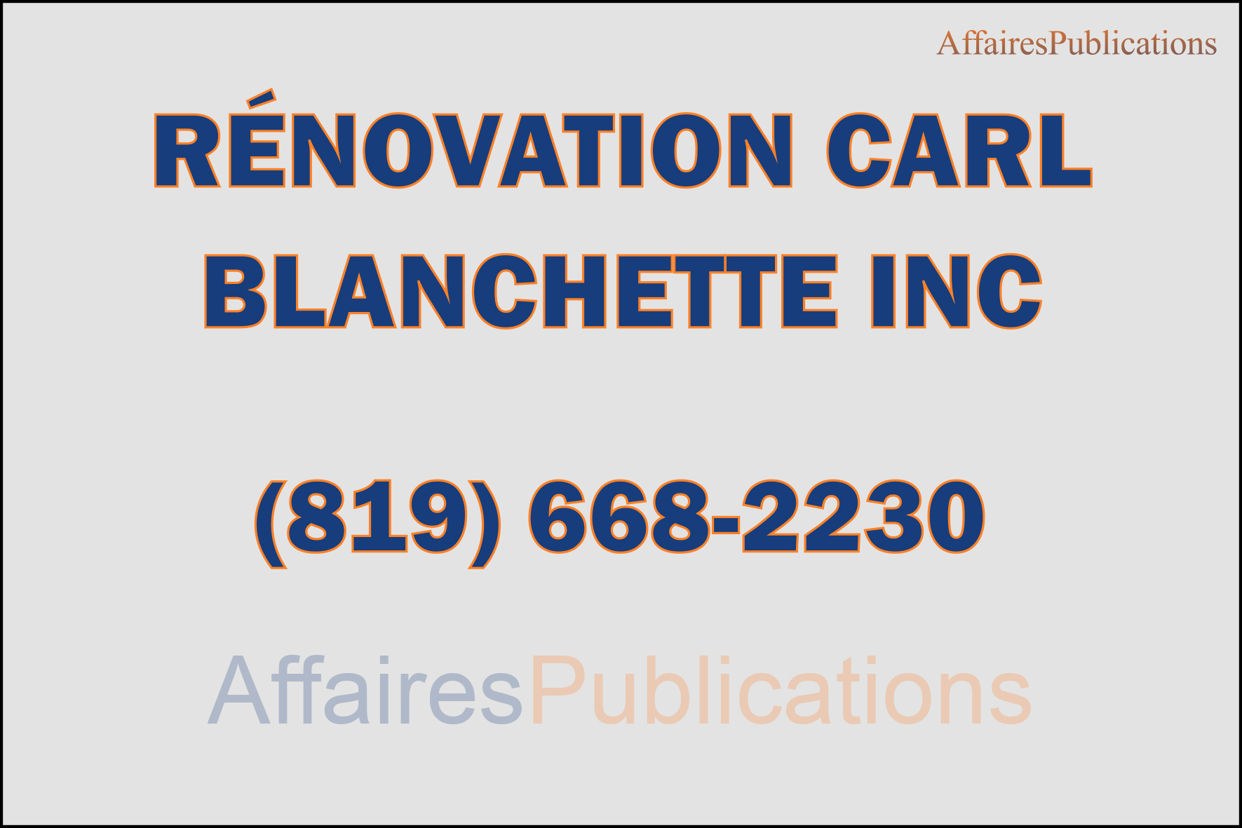 RÉNOVATION CARL BLANCHETTE