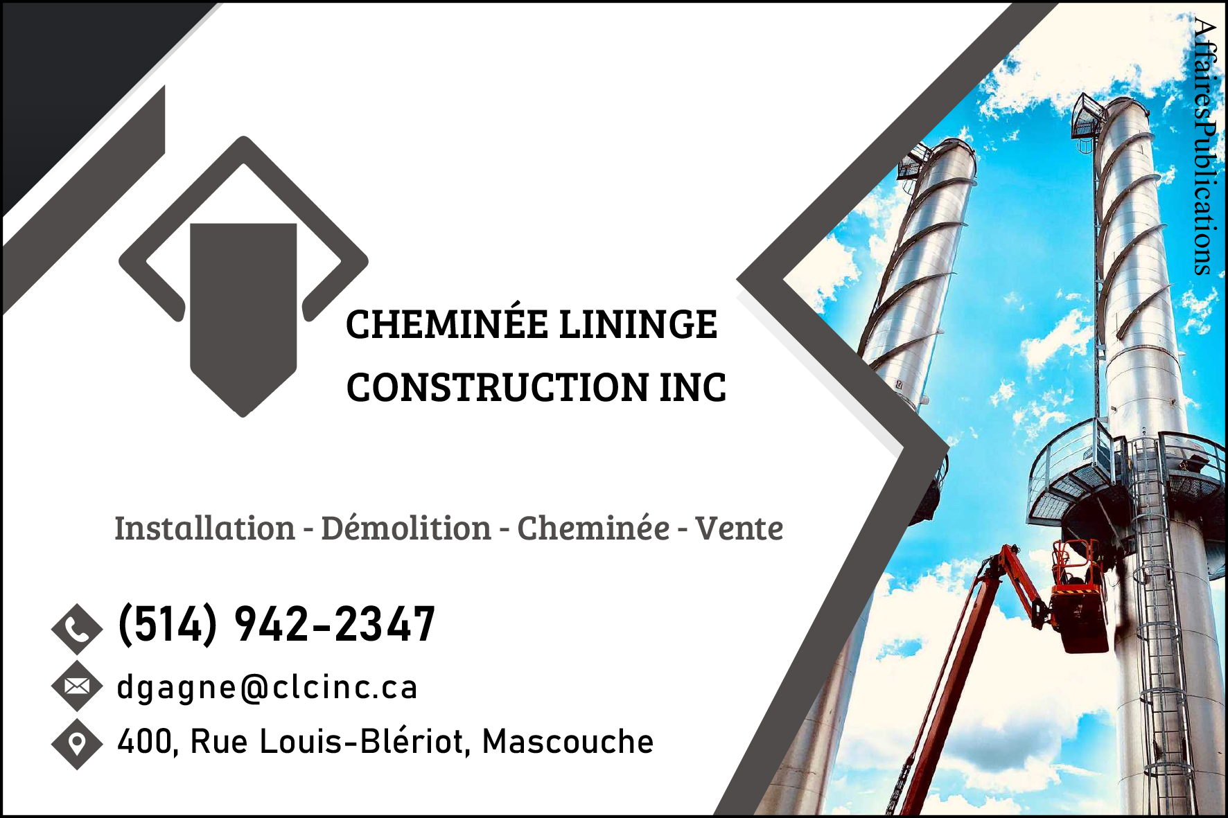 CHEMINÉE LININGE CONSTRUCTION