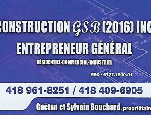 CONSTRUCTION GSB (2016) INC