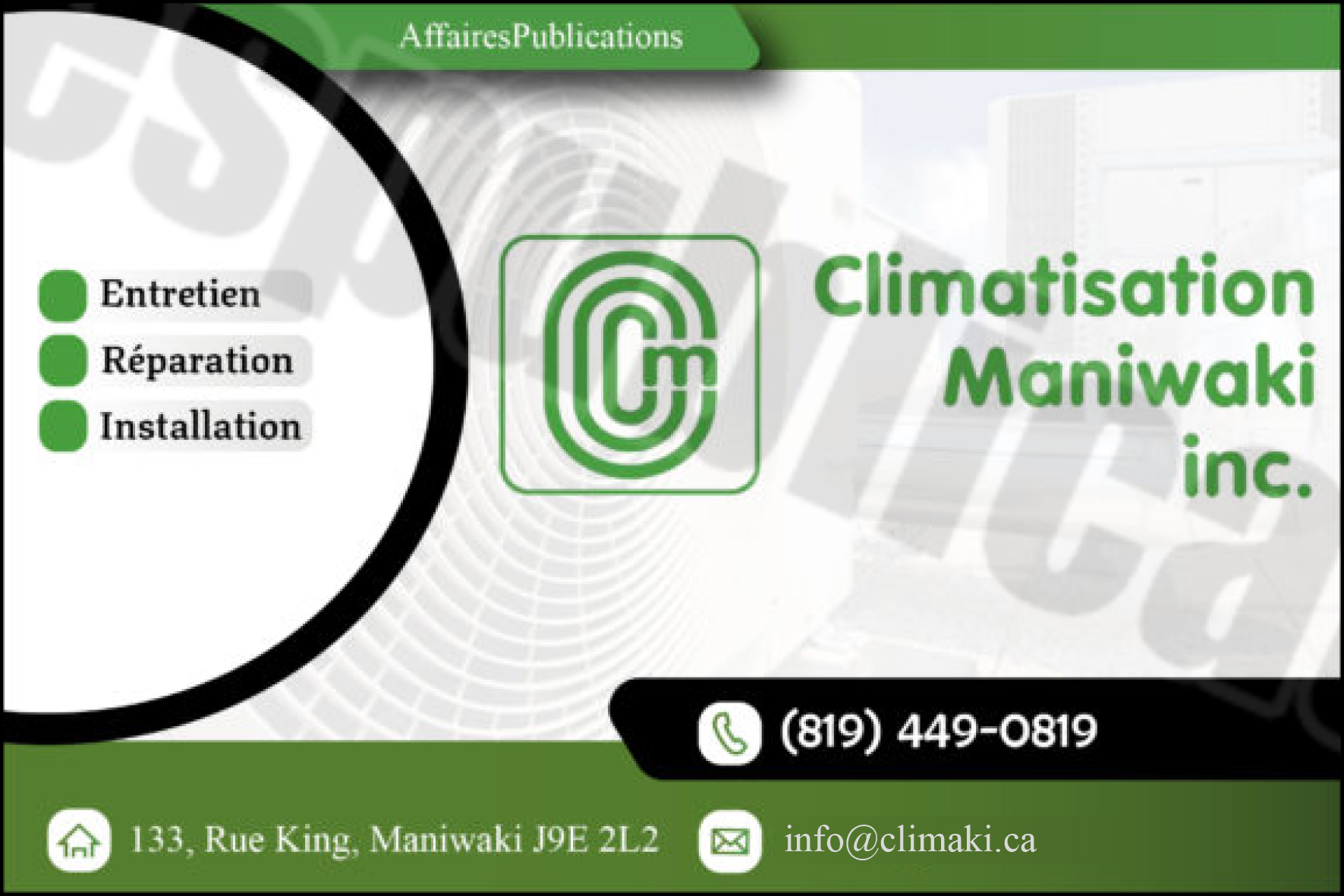 CLIMATISATION MANIWAKI INC