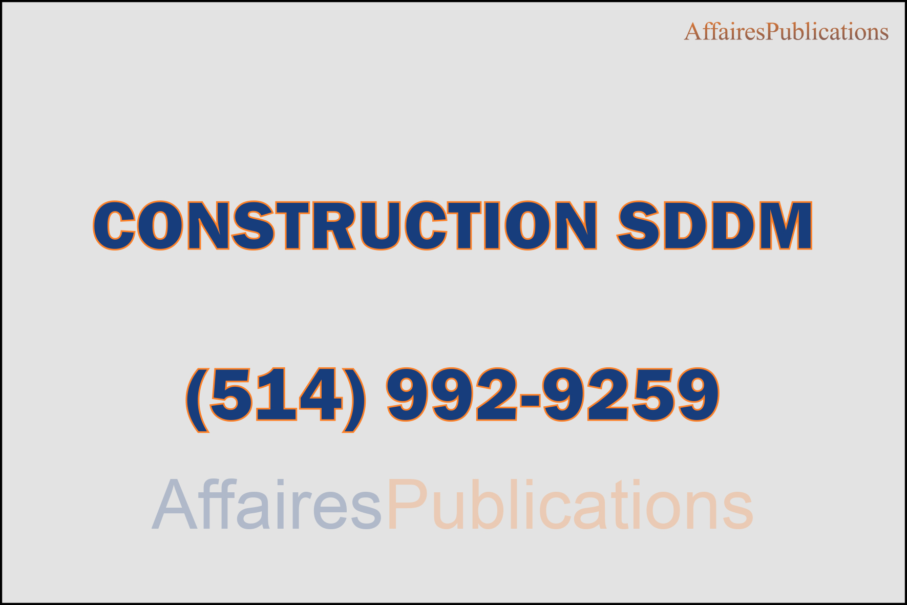 CONSTRUCTION SDDM