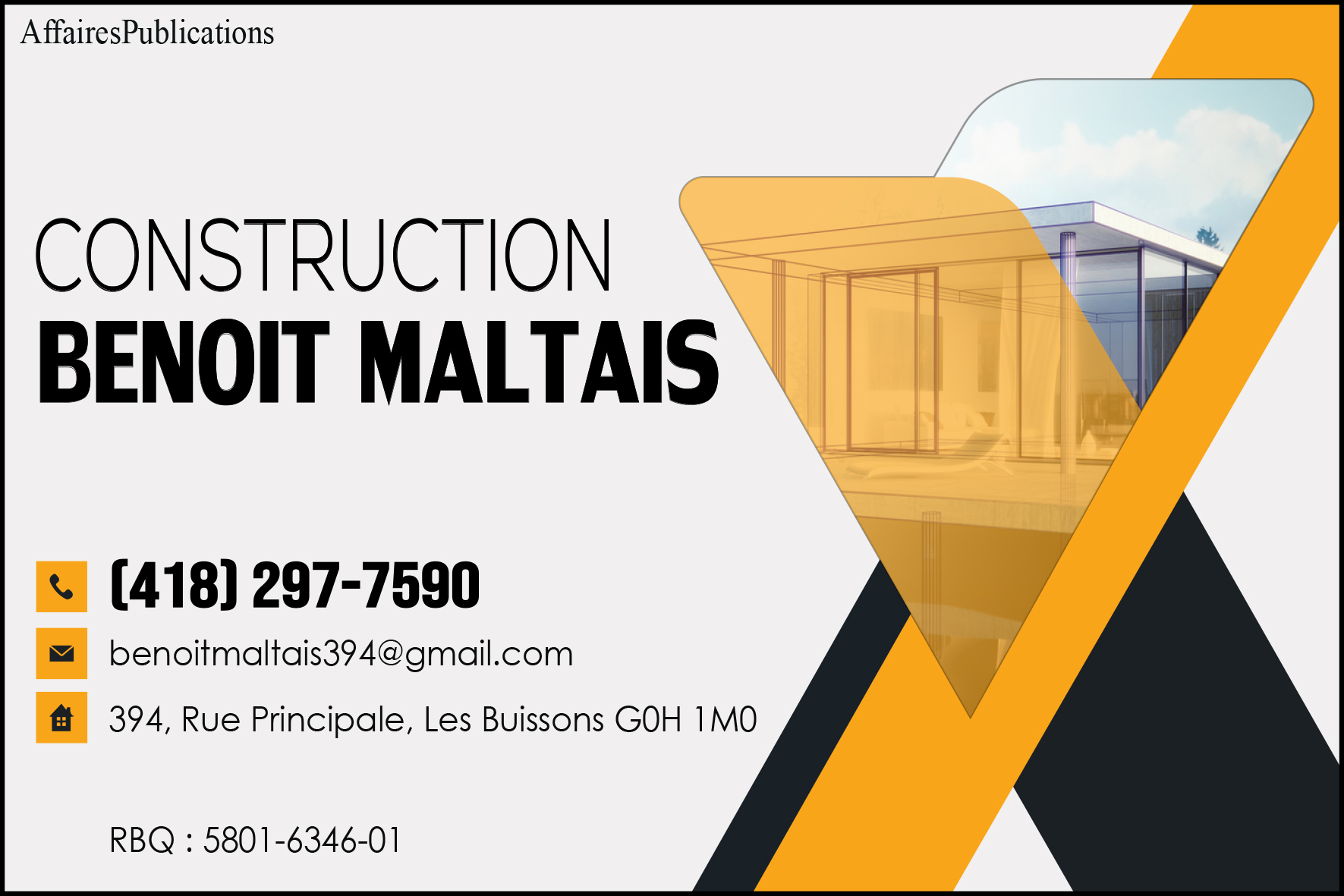 CONSTRUCTION BENOITMALTAIS INC