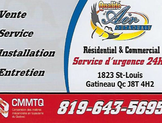 QUALITÉ D&rsquo;AIR OUTAOUAIS 6425445 CANADA INC