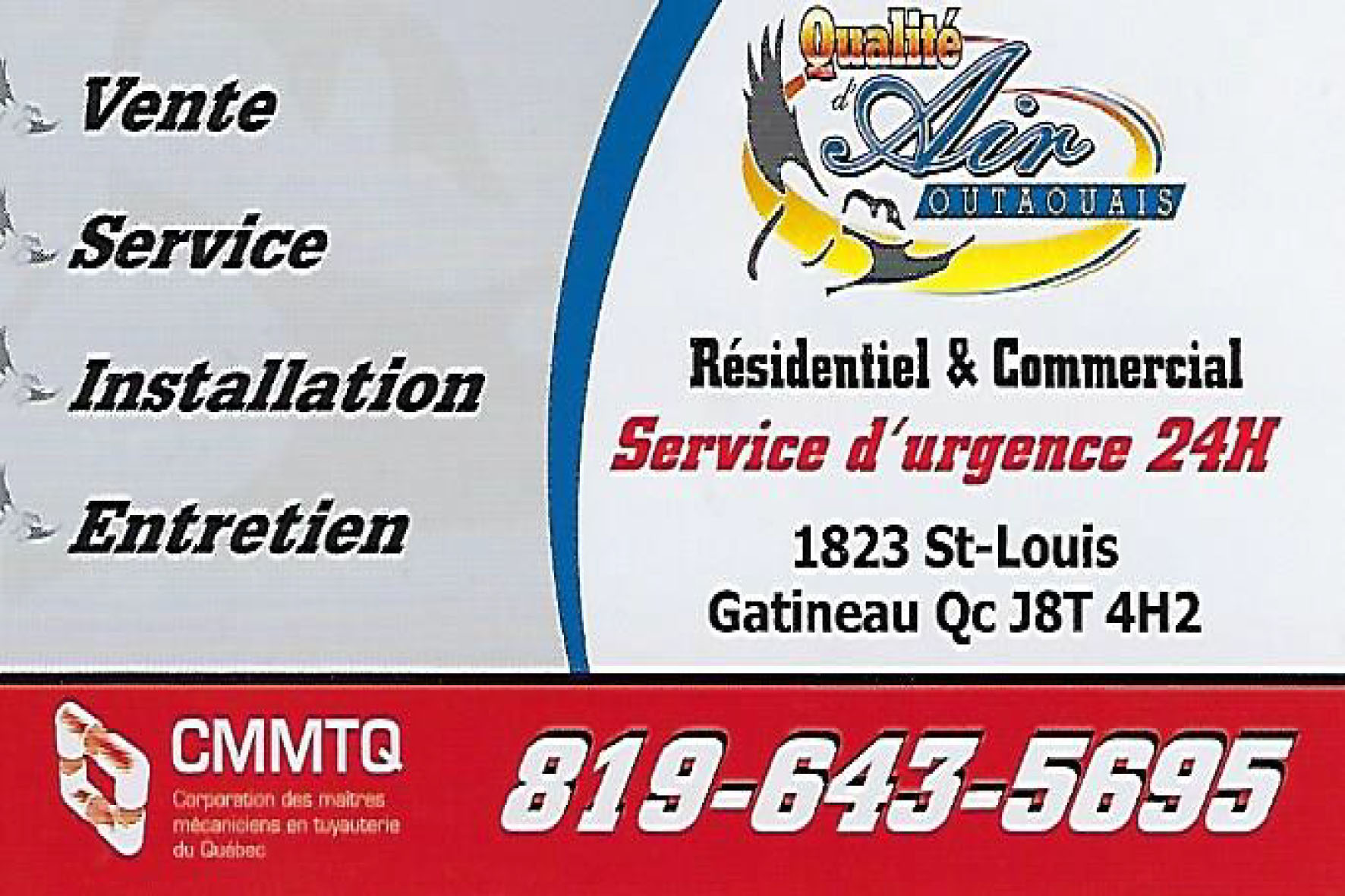 QUALITÉ D&rsquo;AIR OUTAOUAIS 6425445 CANADA INC