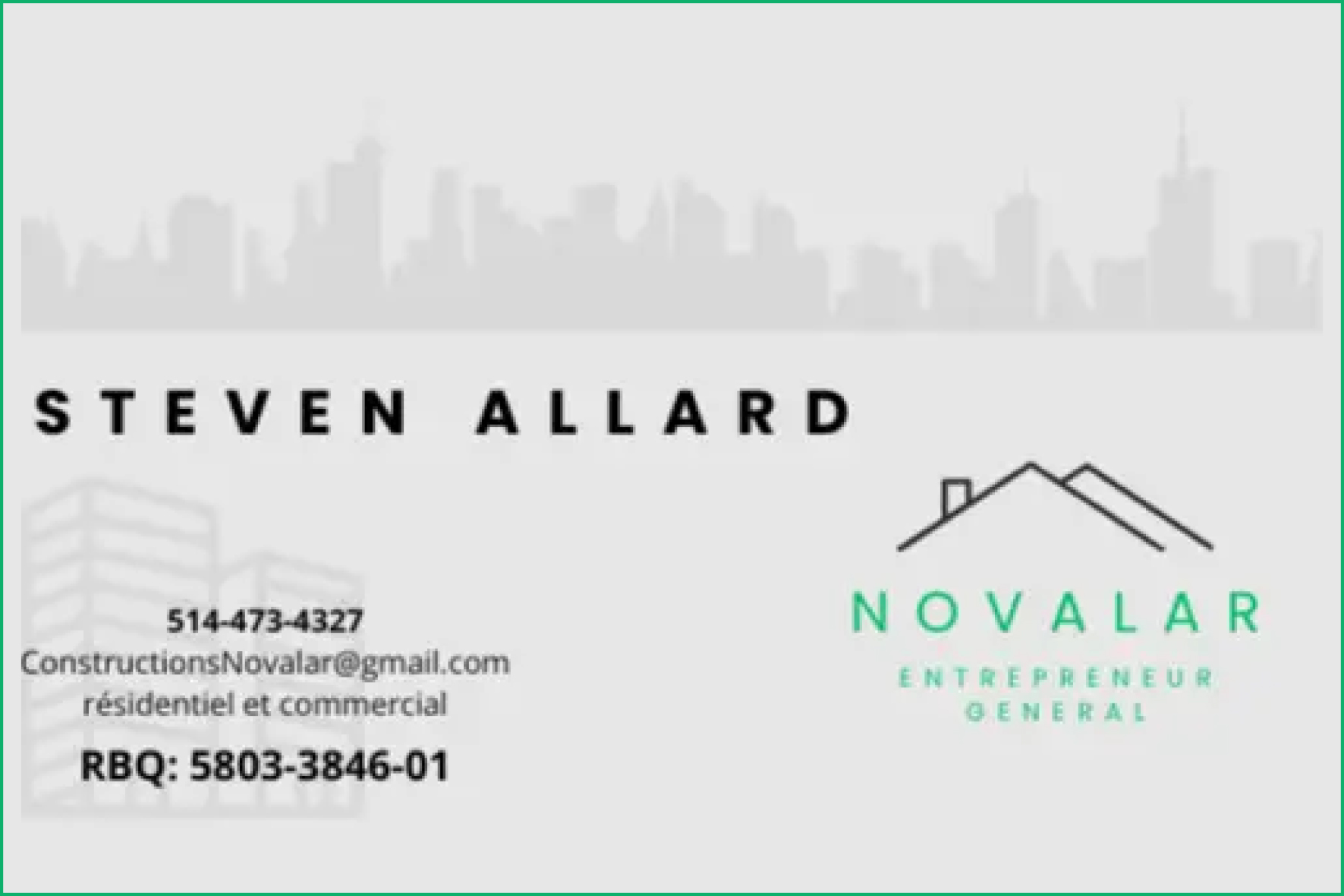 LES CONSTRUCTIONS NOVALAR INC