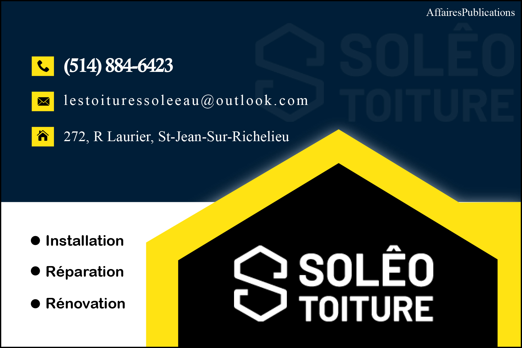 LES TOITURES SOLEEAU INC