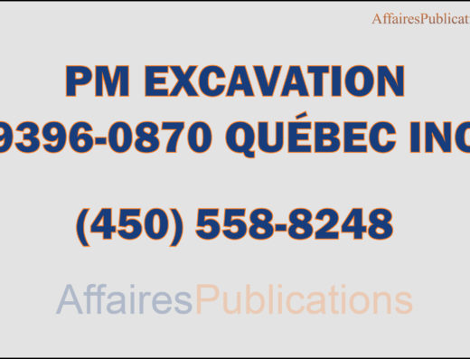 PM EXCAVATION <br/> 9396-0870 QUÉBEC INC