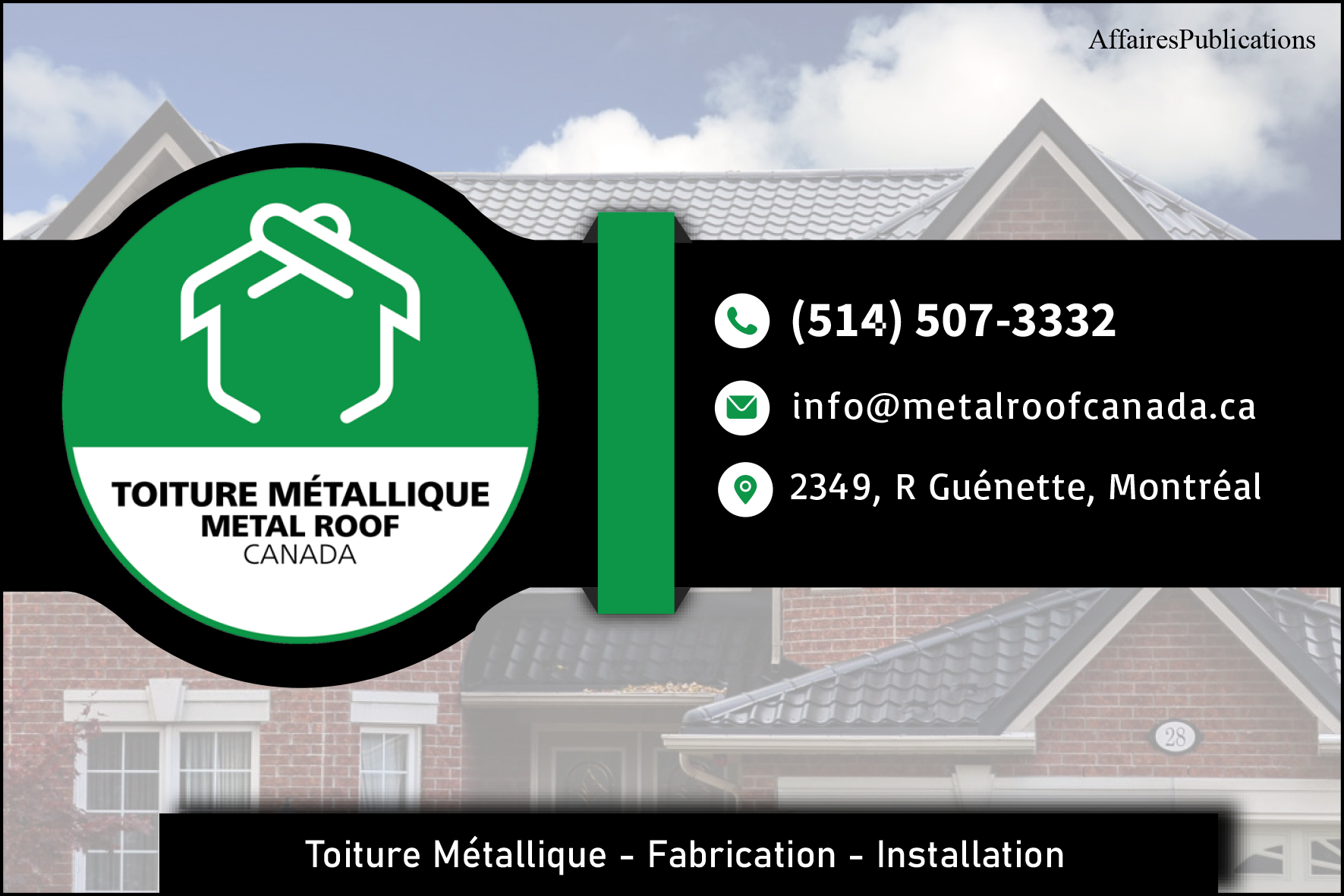 TOITURE MÉTALLIQUE CANADA