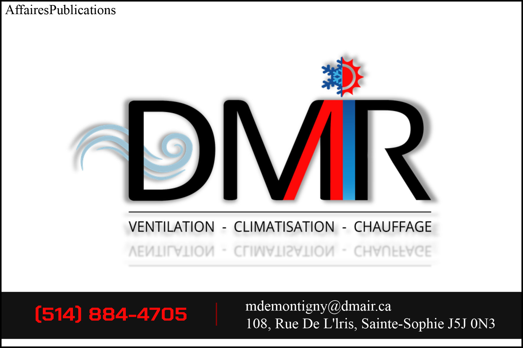 DMAIR VENTILATION 9262-4931 QUÉBEC INC