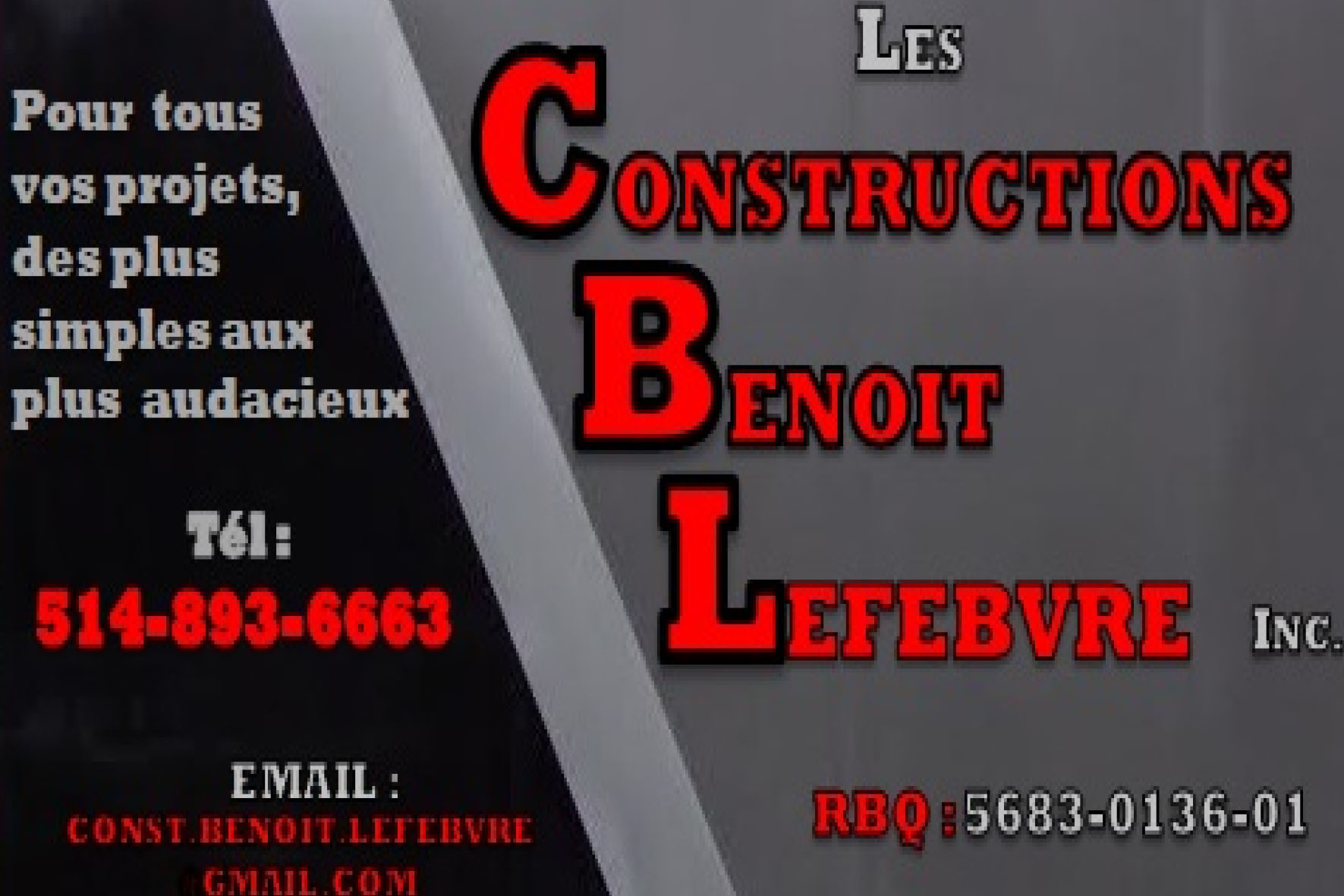 LES CONSTRUCTIONS BENOÎT LEFEBVRE INC