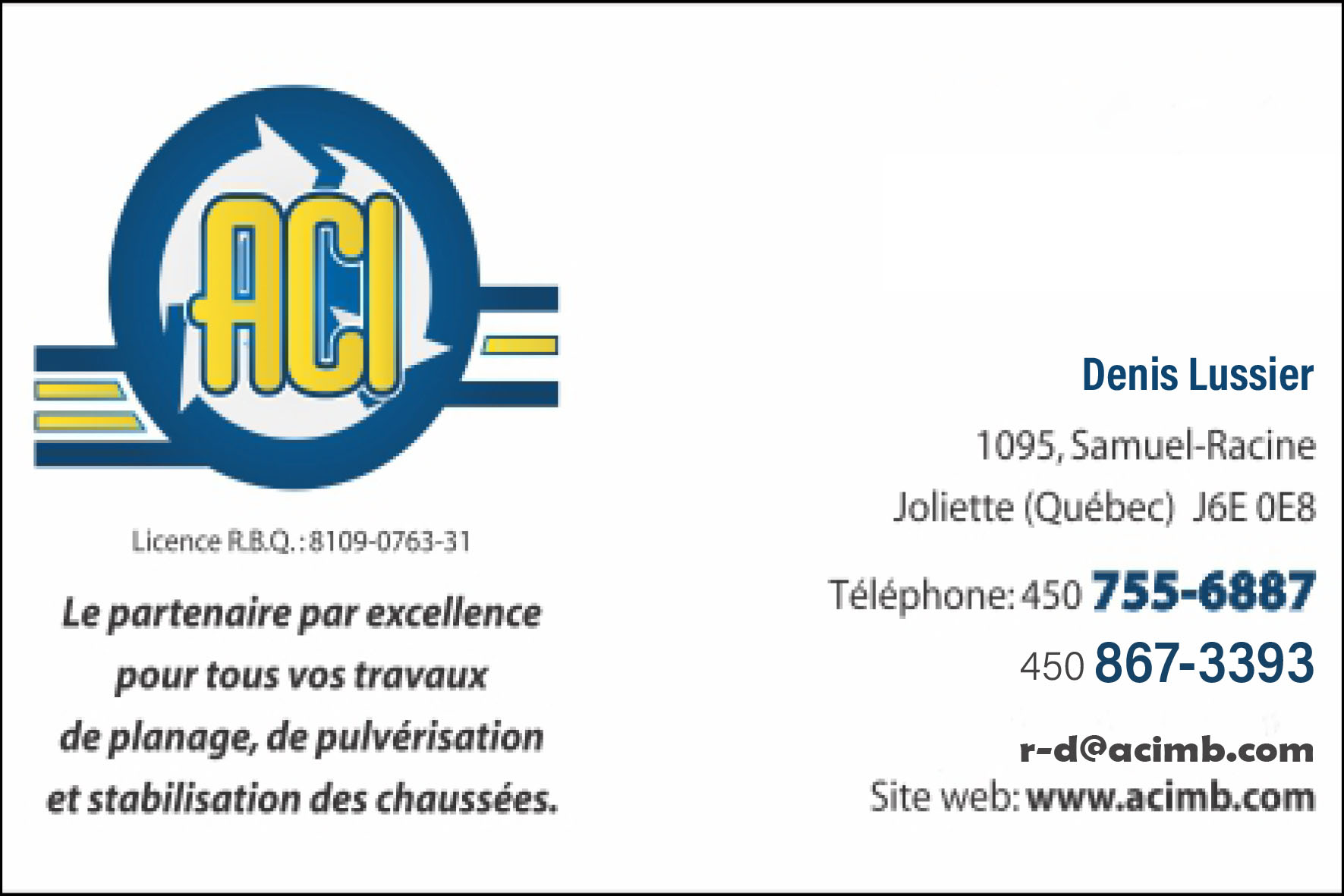 ACTION CONSTRUCTION INFRASTRUCTURE ACI INC