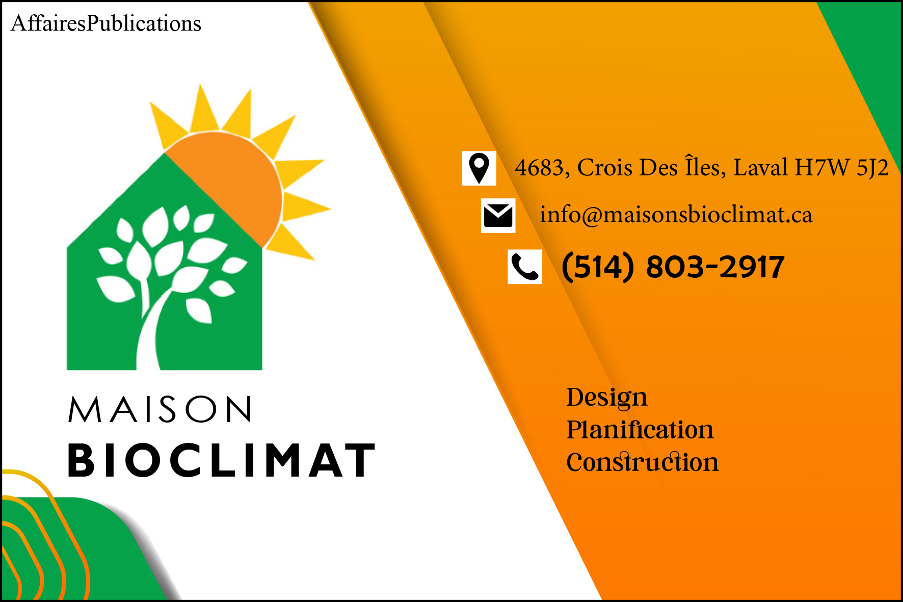 MAISON BIO CLIMAT INC