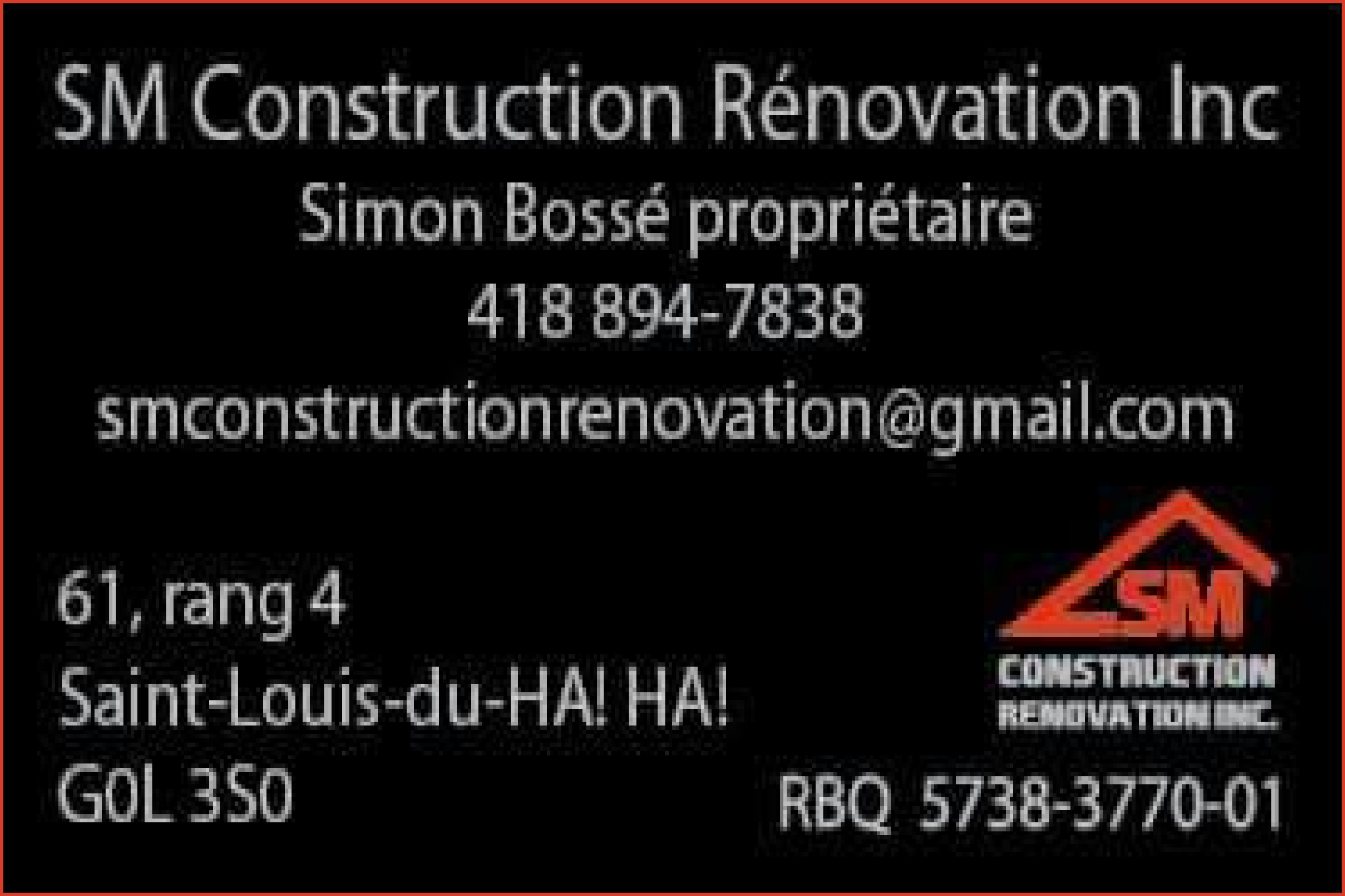 SM CONSTRUCTION RÉNOVATION