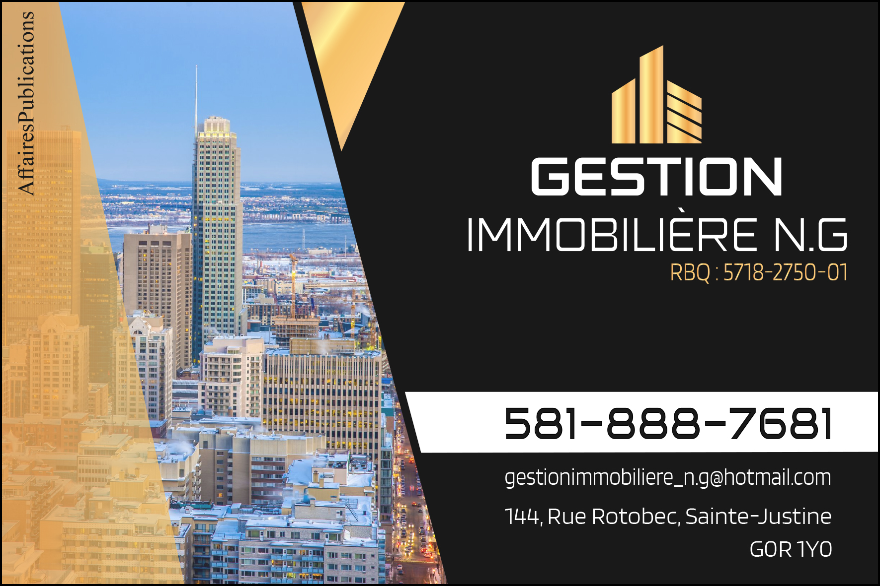 GESTION IMMOBILIÈRE N.G INC