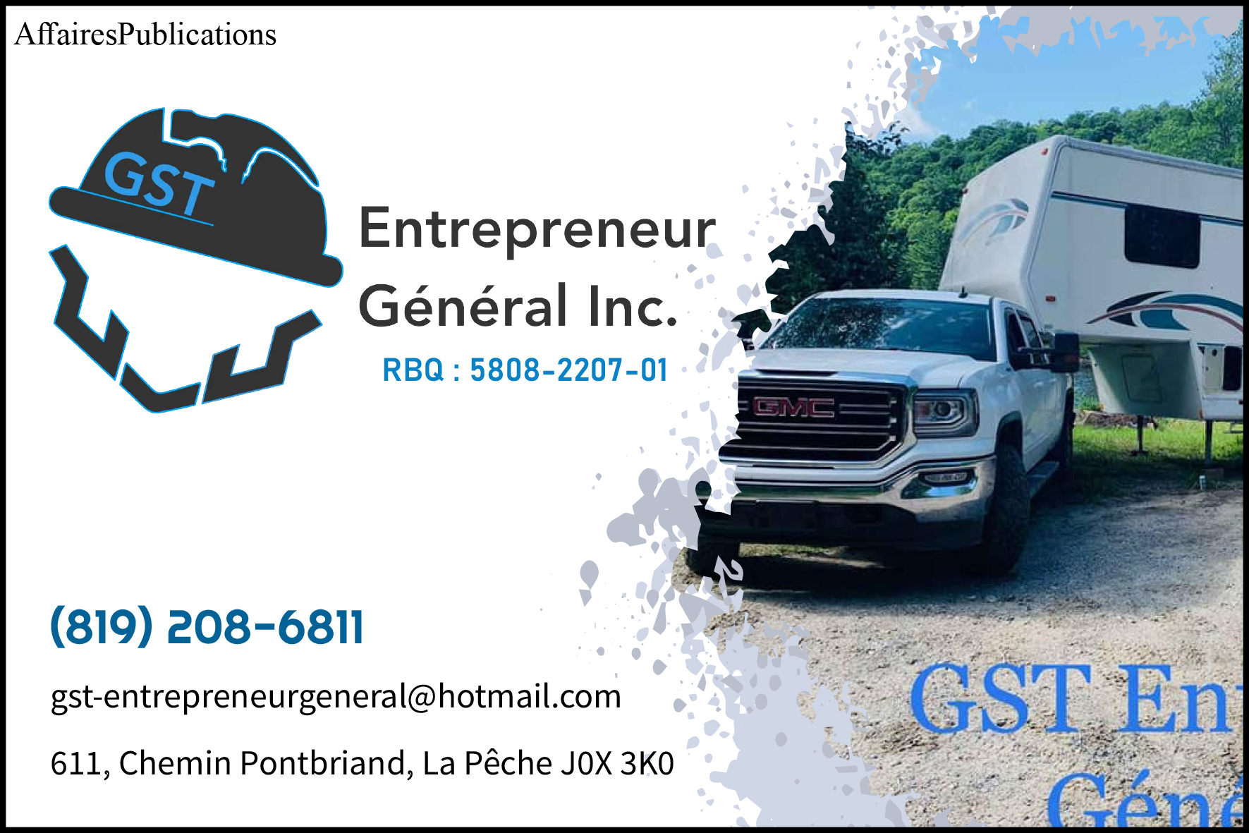 GST ENTREPRENEUR GÉNÉRAL INC