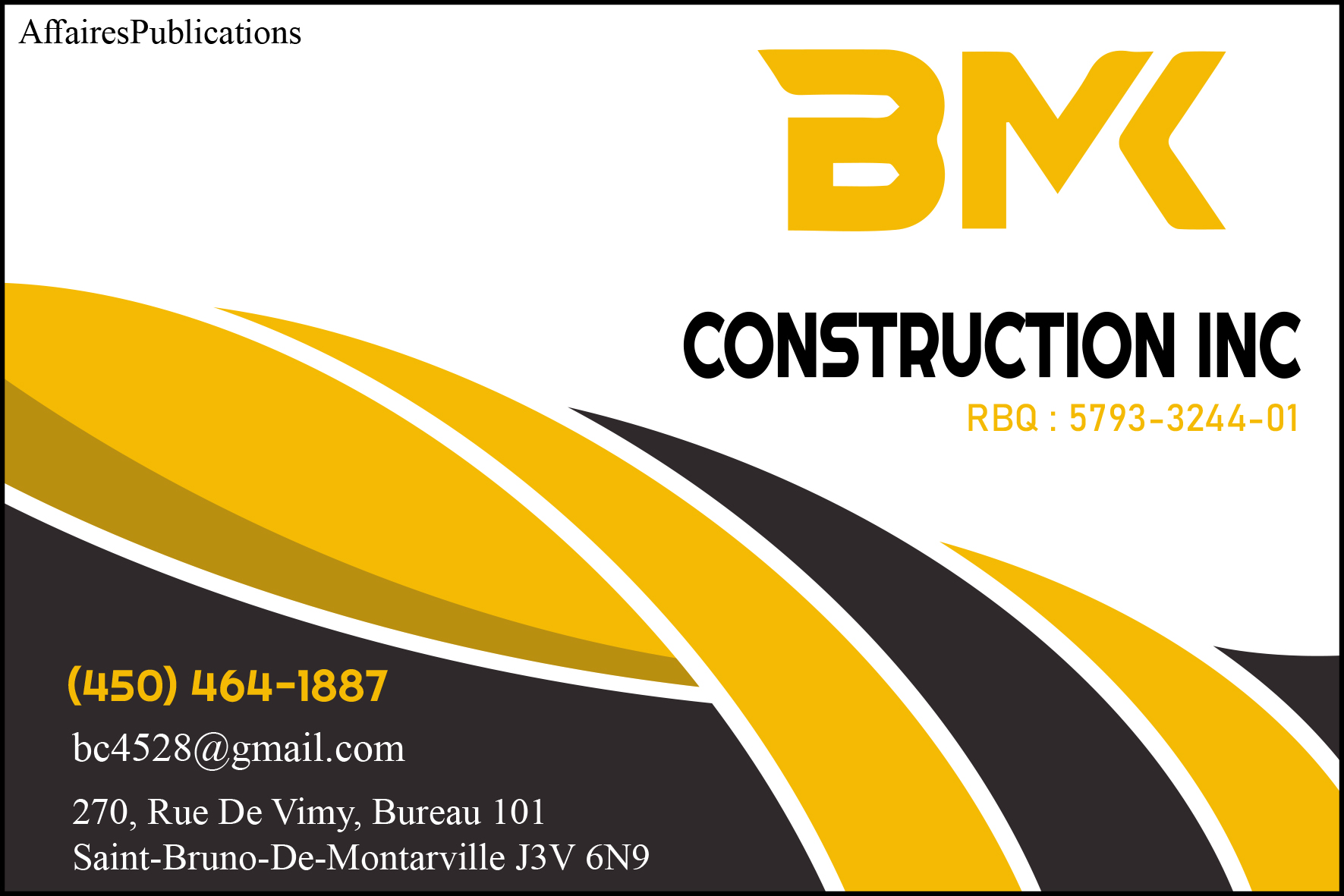 BMK CONSTRUCTION INC