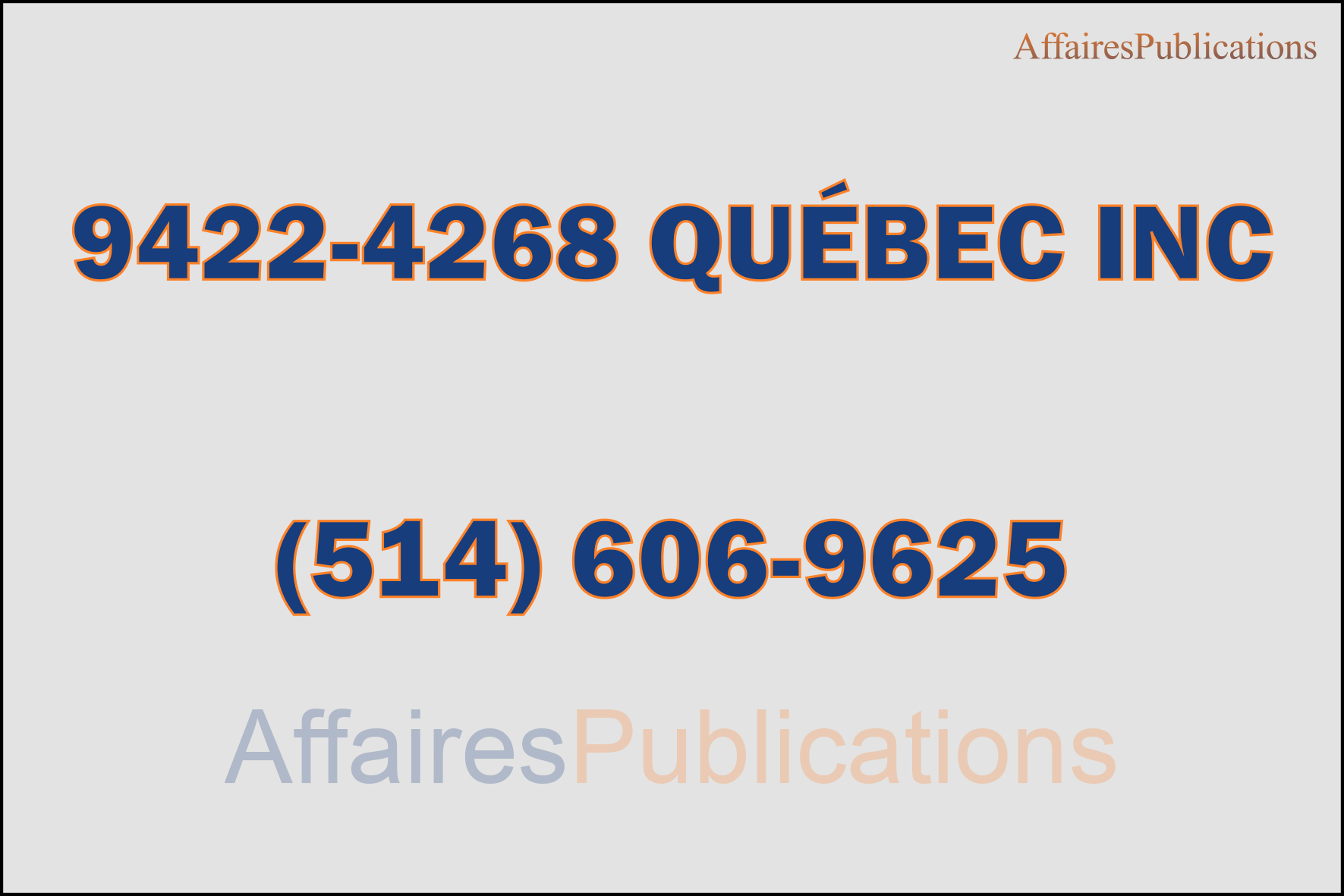 9422-4268 QUÉBEC INC