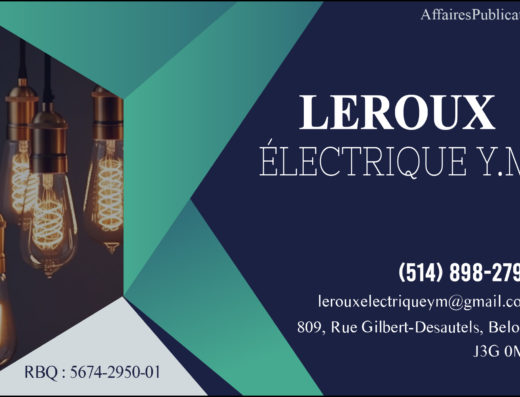 LEROUX ÉLECTRIQUE Y.M 9281-7519 QUÉBEC INC