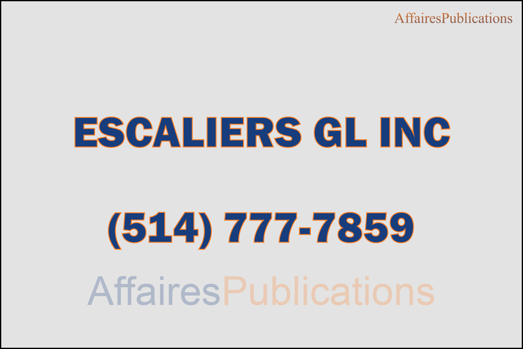 ESCALIERS GL INC