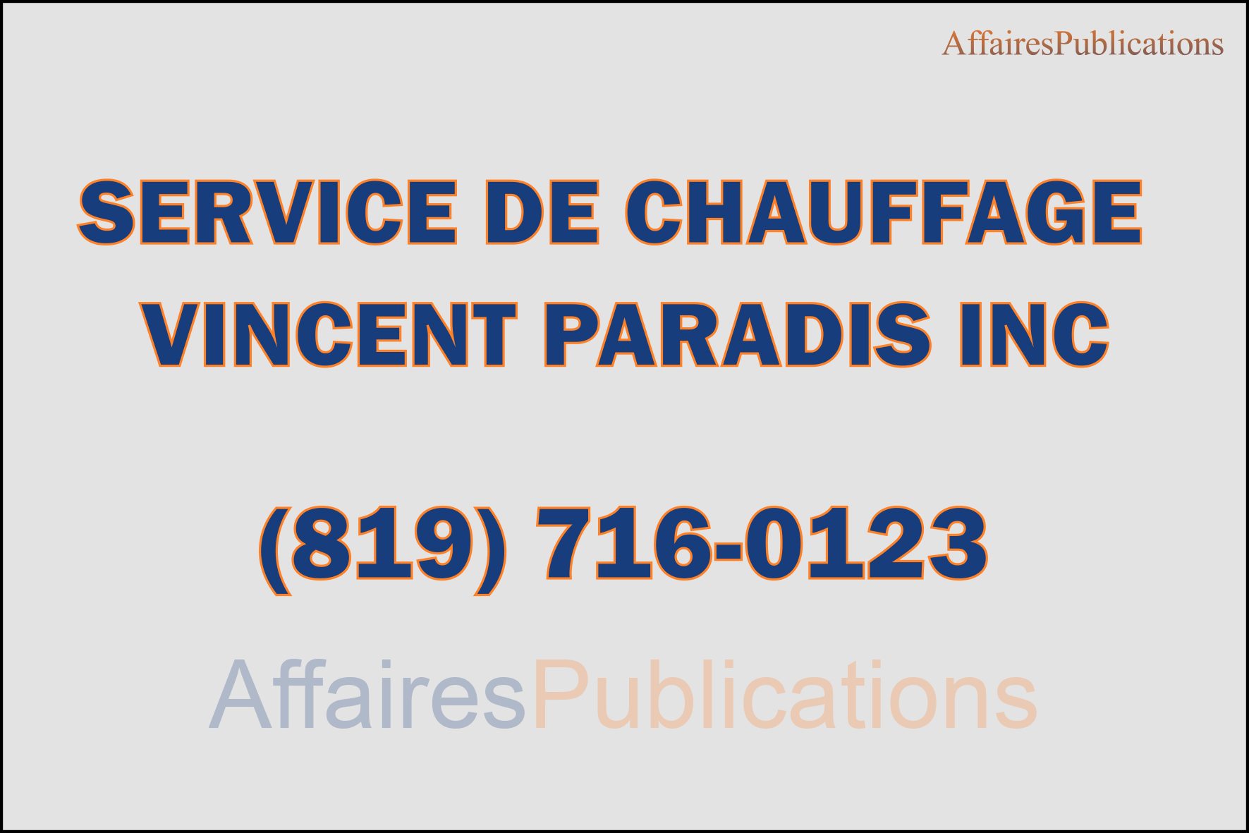 SERVICE DE CHAUFFAGE VINCENT PARADIS INC