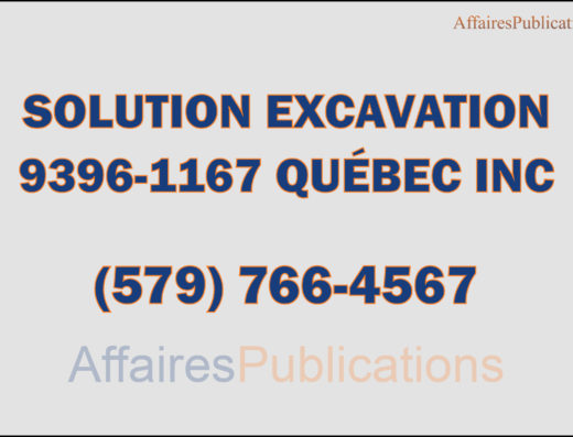 SOLUTION EXCAVATION 9396-1167 QUÉBEC INC