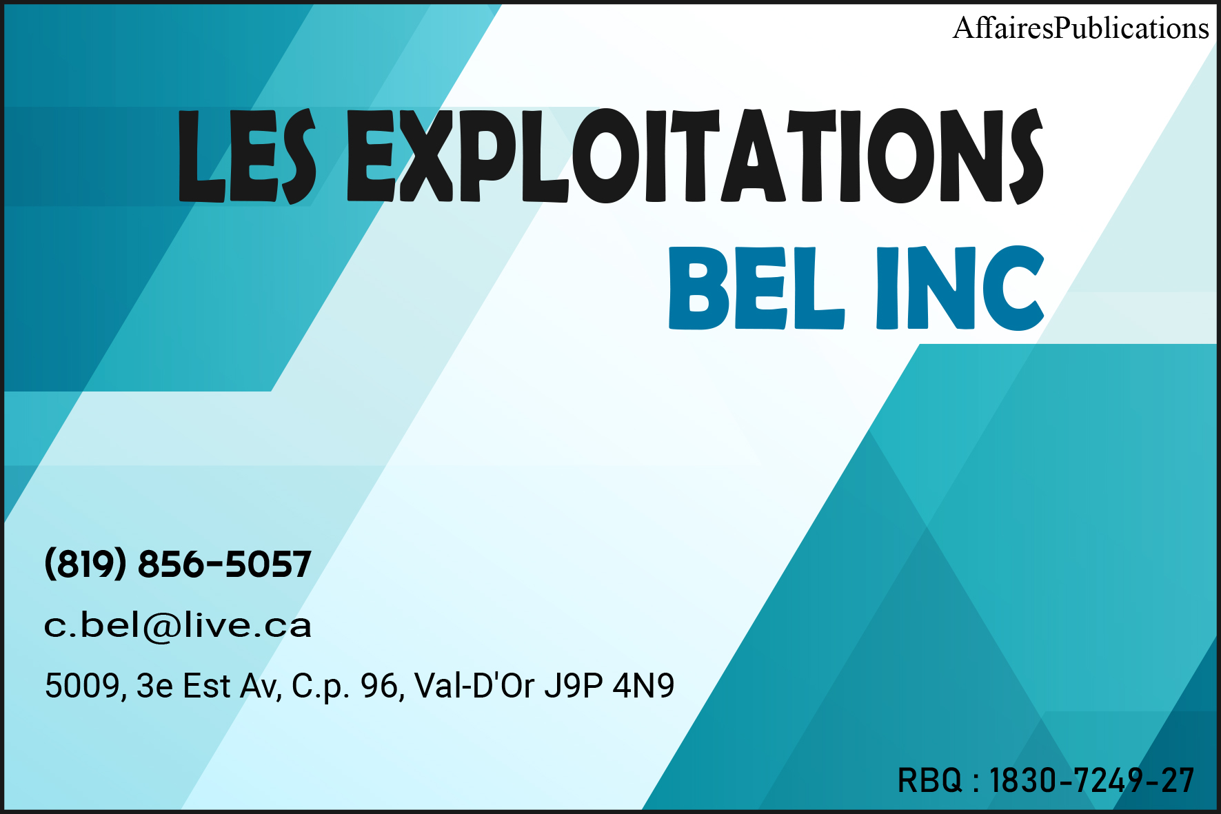 LES EXPLOITATIONS BEL INC
