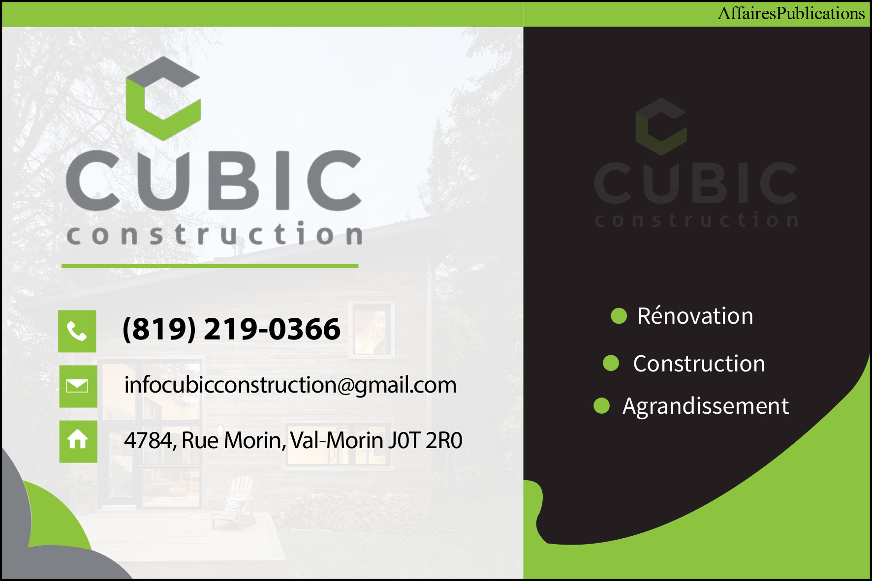 CONSTRUCTION CUBIC
