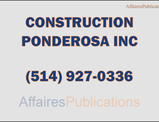 CONSTRUCTION PONDEROSA INC