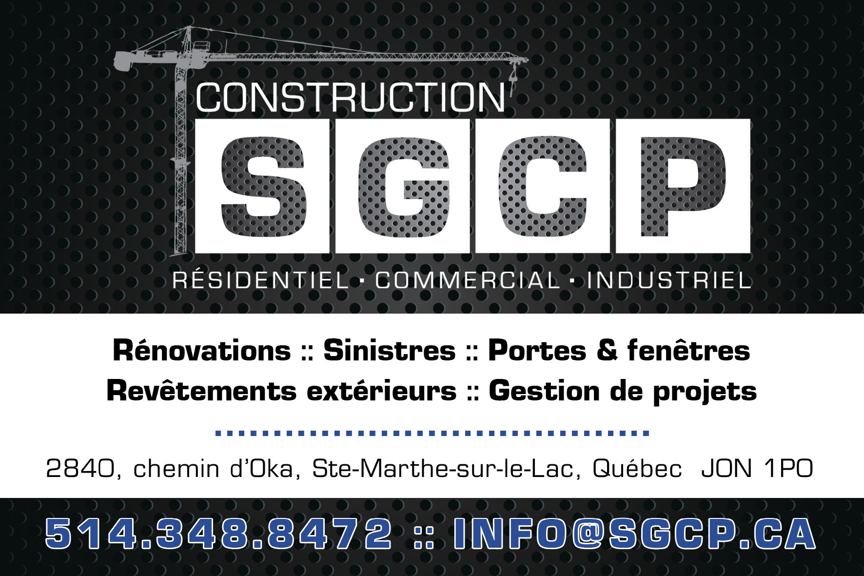 CONSTRUCTION SGCP 9161-0113 QUÉBEC INC