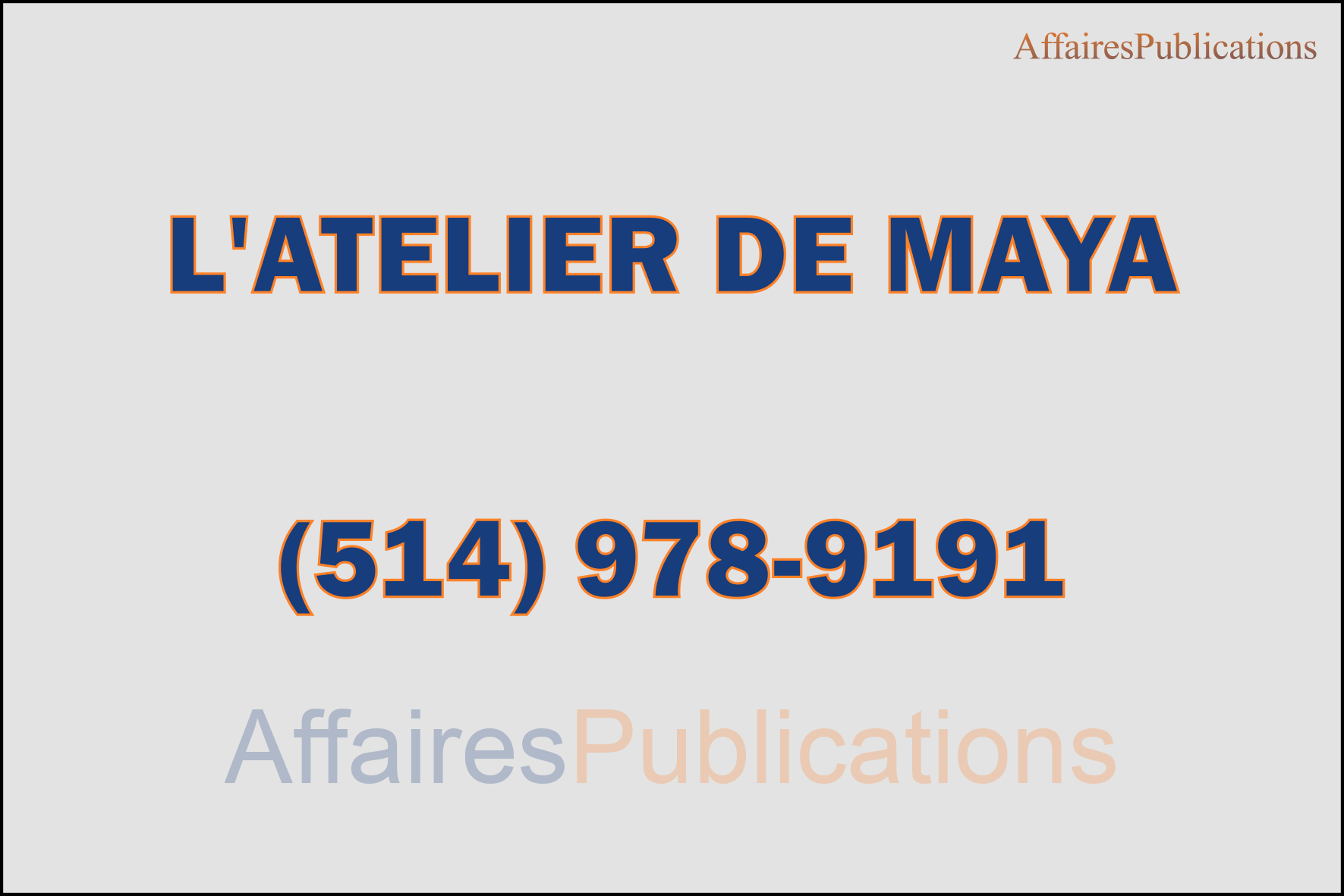 L&rsquo;ATELIER DE MAYA