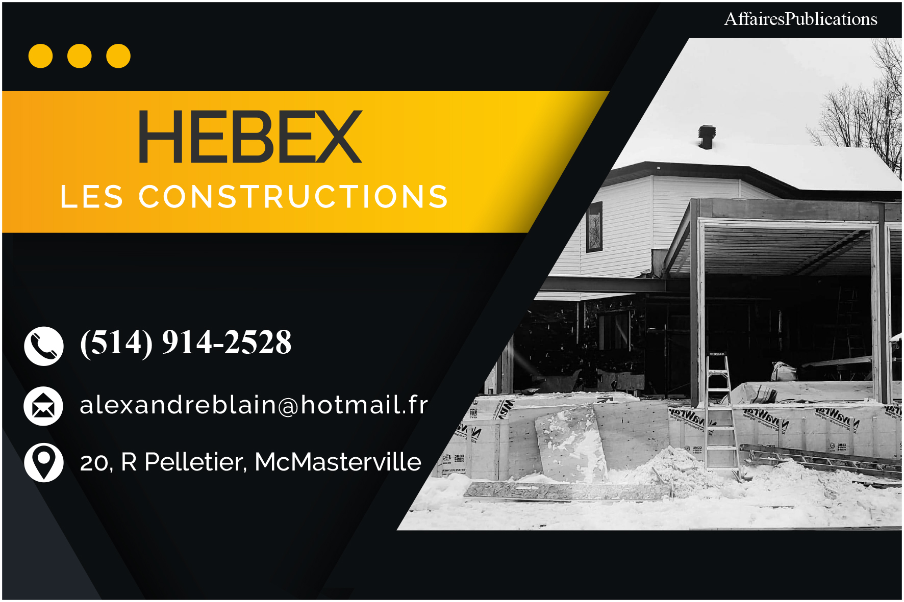LES CONSTRUCTIONS HEBEX INC
