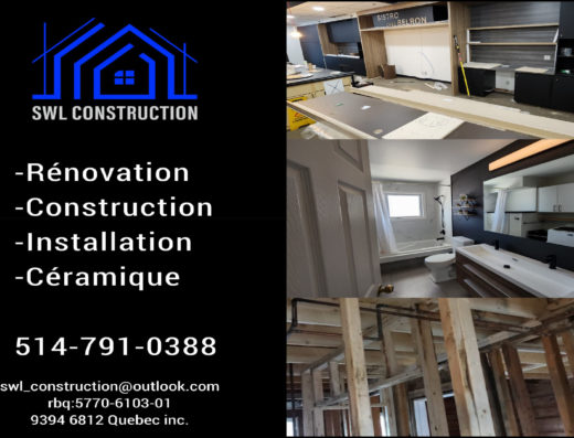 SWL CONSTRUCTION <br/> 9394-6812 QUÉBEC INC