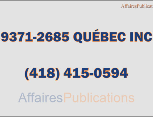 9371-2685 QUÉBEC INC