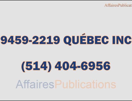 9459-2219 QUÉBEC INC