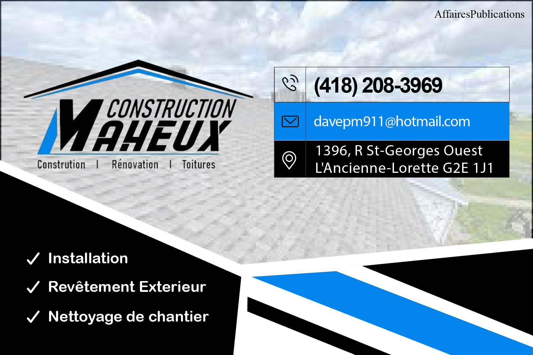 CONSTRUCTION MAHEUX INC