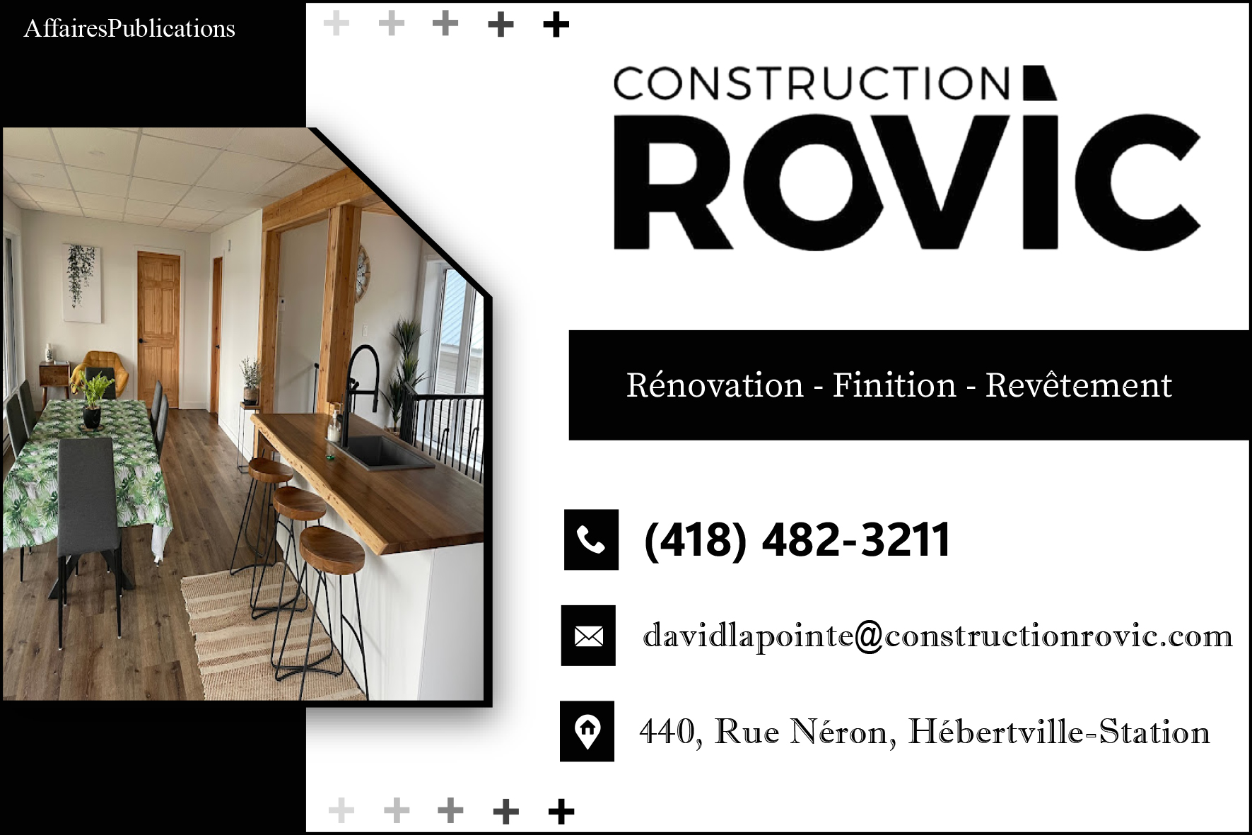 CONSTRUCTION ROVIC INC