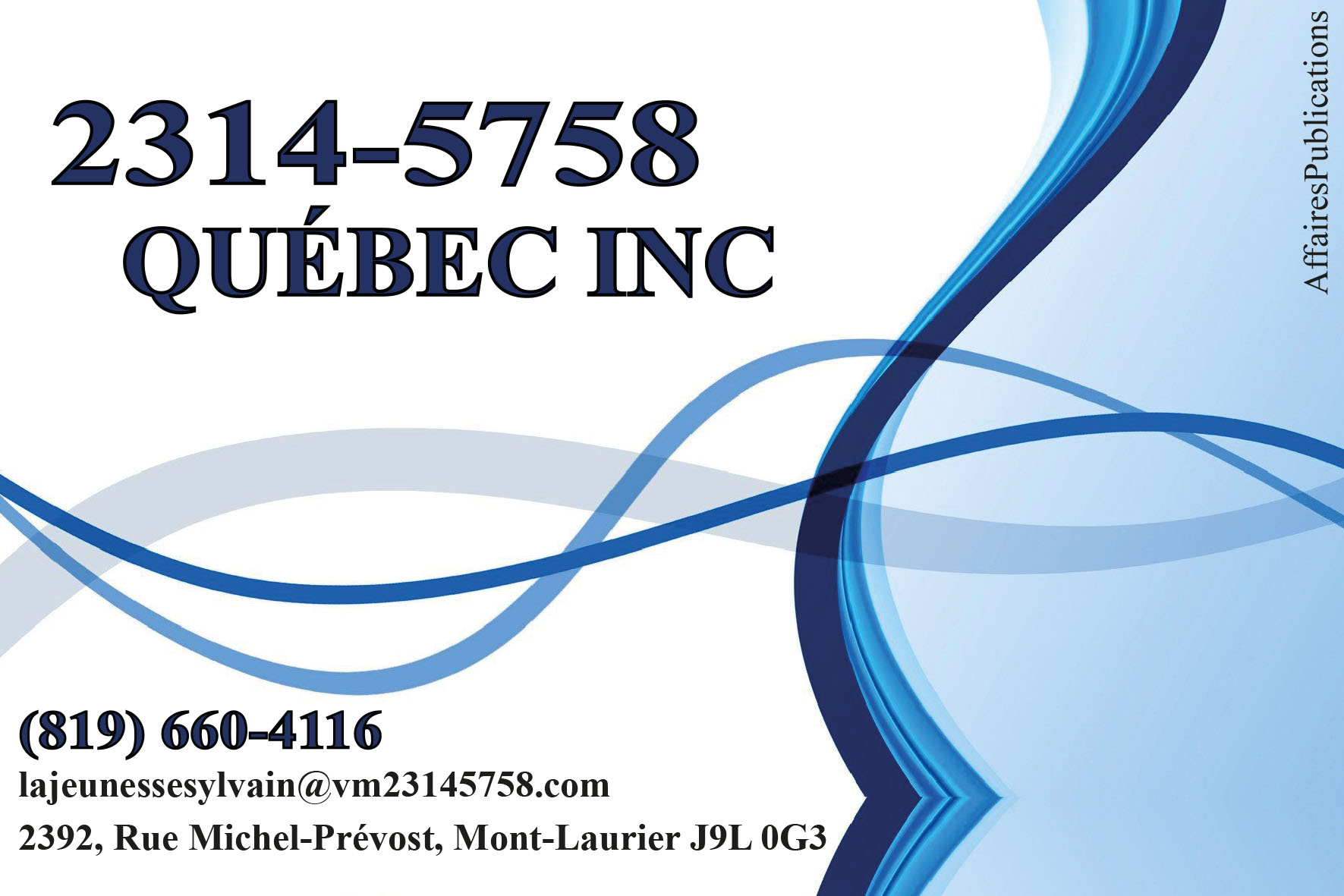 2314-5758 QUÉBEC INC