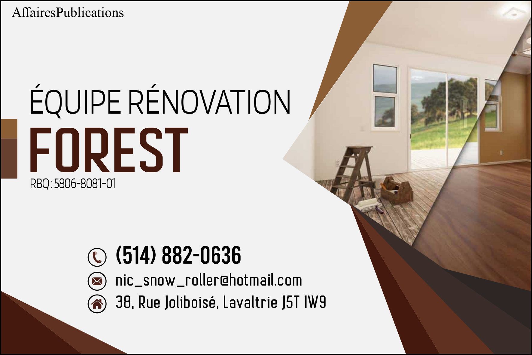 ÉQUIPE RÉNOVATION FOREST INC