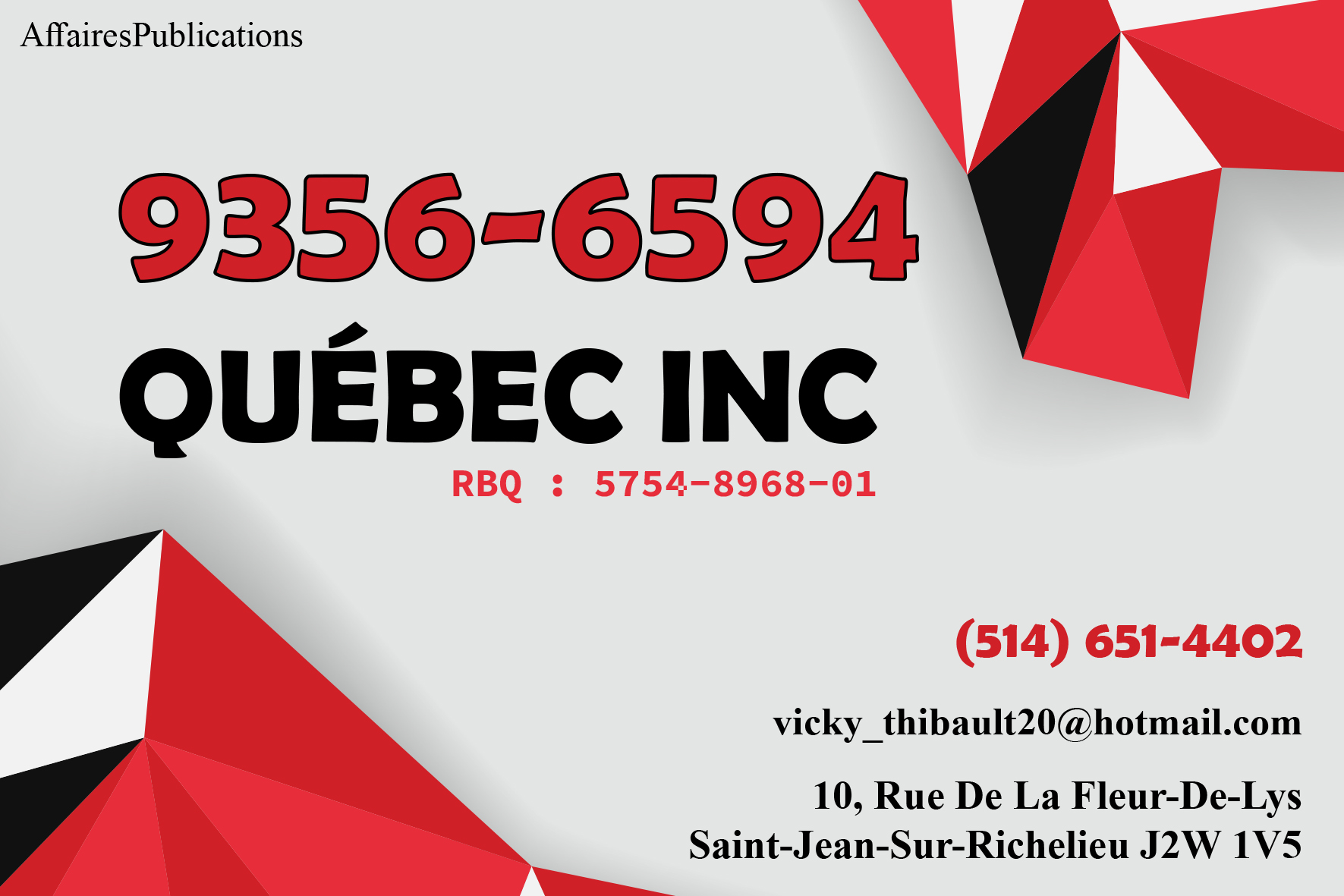 9356-6594 QUÉBEC INC