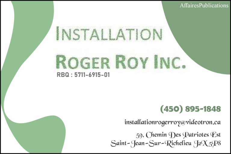 INSTALLATION ROGER ROY INC