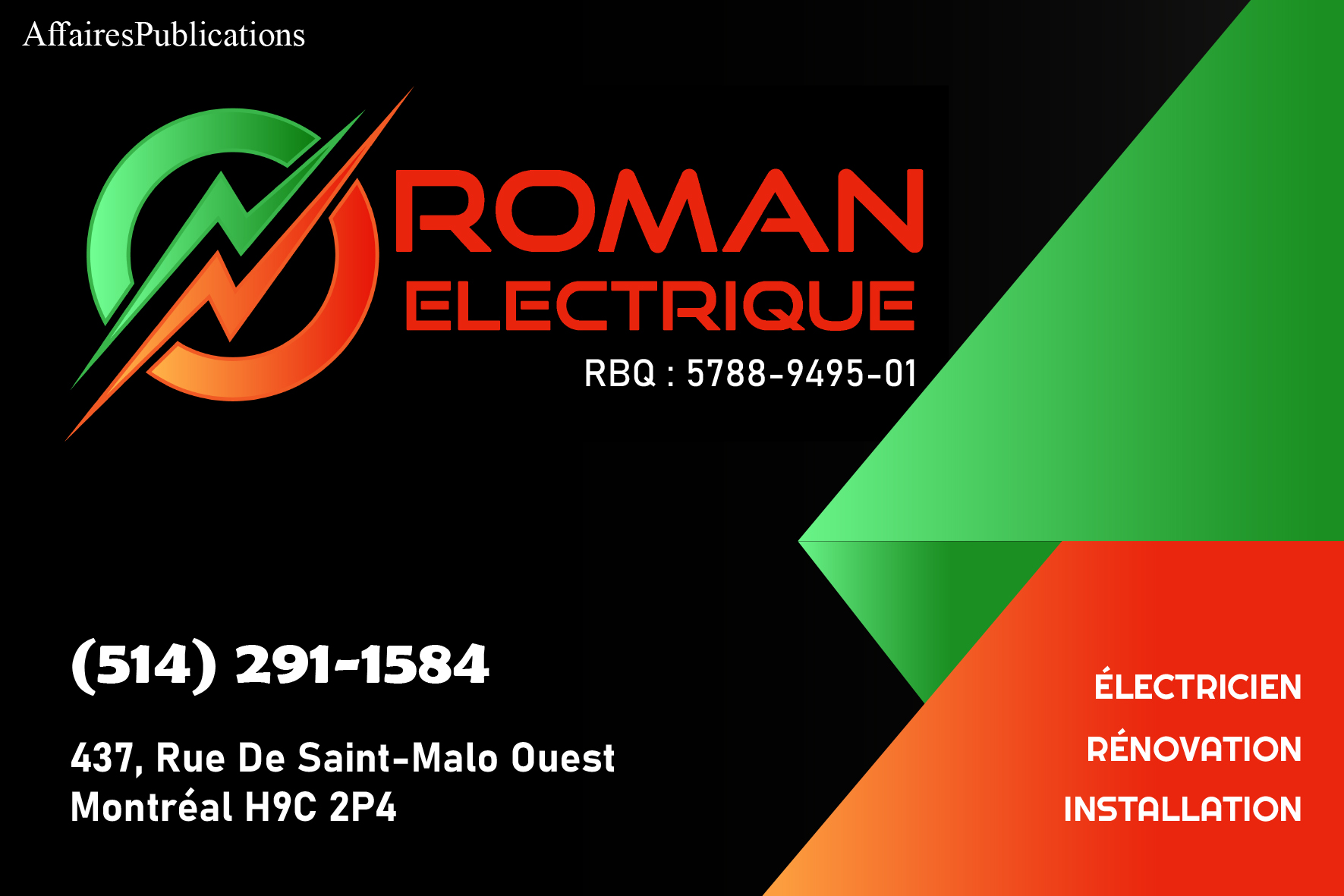 ROMAN ÉLECTRIQUE INC